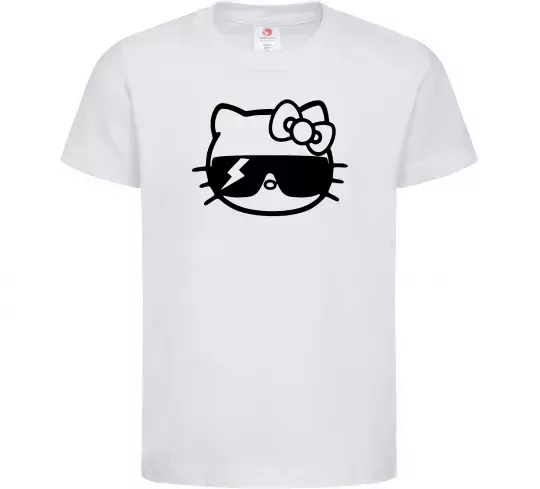 Детская футболка Hello kitty cool glasses Белый фото