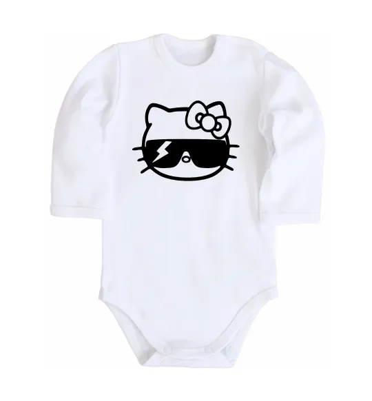 Дитячий бодік Hello kitty cool glasses Білий фото