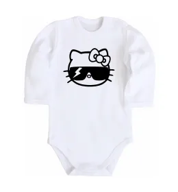 Детский боди Hello kitty cool glasses Белый фото