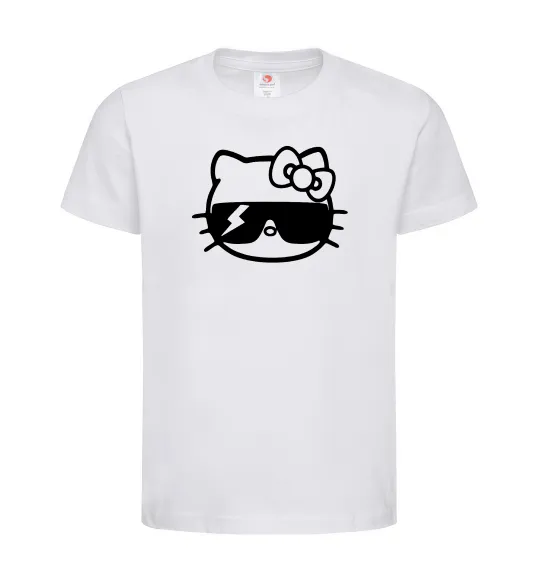Детская футболка Hello kitty cool glasses Белый фото