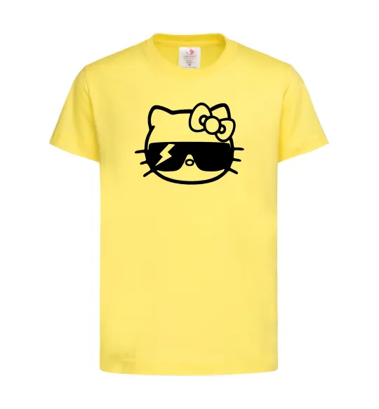 Детская футболка Hello kitty cool glasses Лимонный фото