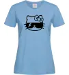 Жіноча футболка Hello kitty cool glasses Блакитний фото