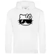 Женская толстовка (худи) Hello kitty cool glasses Белый фото
