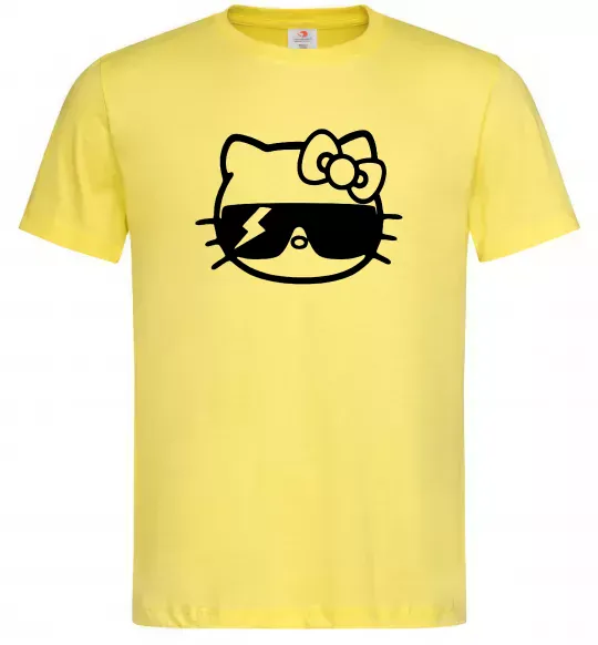 Чоловіча футболка Hello kitty cool glasses Лимонний фото