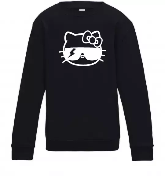 Дитячий світшот Hello kitty cool glasses Чорний фото