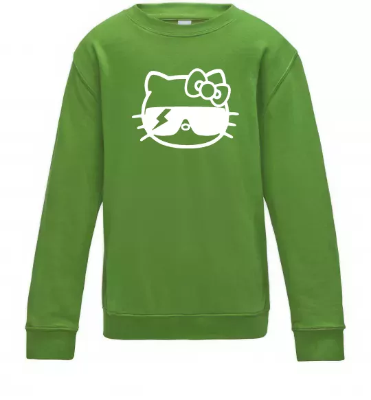 Дитячий світшот Hello kitty cool glasses Лаймовий фото