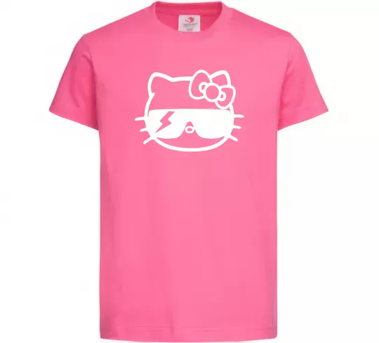 Детская футболка Hello kitty cool glasses Ярко-розовый фото