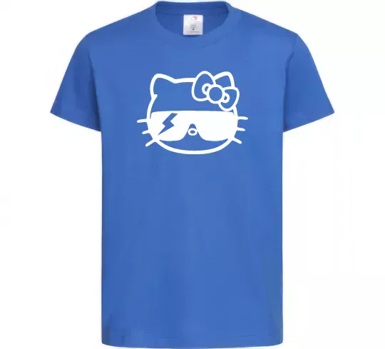 Детская футболка Hello kitty cool glasses Ярко-синий фото