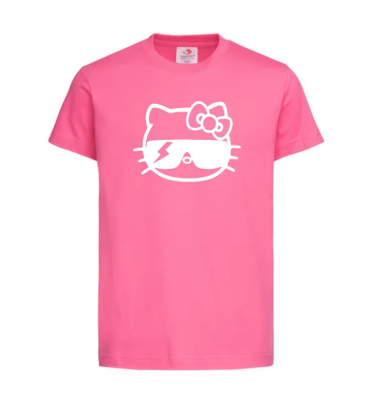 Детская футболка Hello kitty cool glasses Ярко-розовый фото