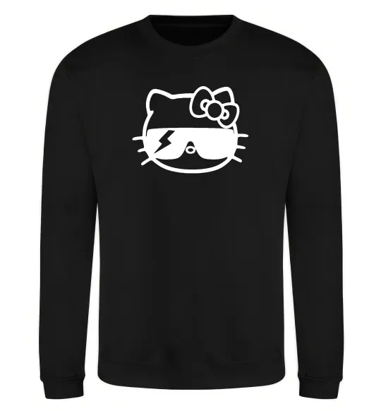 Світшот Hello kitty cool glasses Чорний фото
