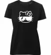 Жіноча преміум футболка Hello kitty cool glasses Чорний фото