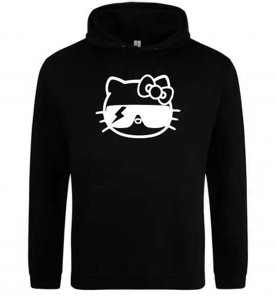 Чоловіча толстовка (худі) Hello kitty cool glasses Чорний фото