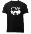 Чоловіча преміум футболка Hello kitty cool glasses Чорний фото
