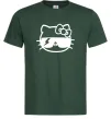 Чоловіча футболка Hello kitty cool glasses Темно-зелений фото