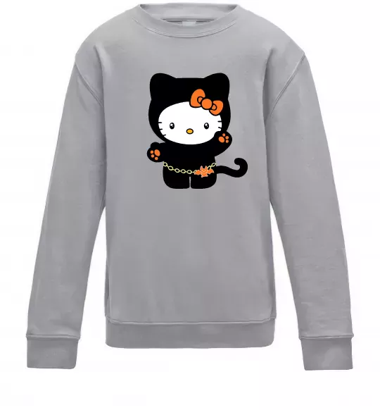 Детский Свитшот Hello Kitty cat costume Серый меланж фото