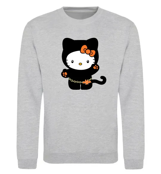 Світшот Hello Kitty cat costume Сірий меланж фото