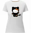 Жіноча преміум футболка Hello Kitty cat costume Білий фото