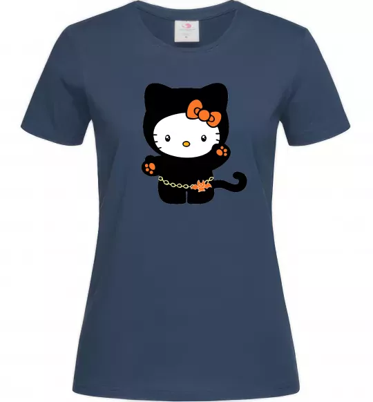 Жіноча футболка Hello Kitty cat costume Темно-синій фото