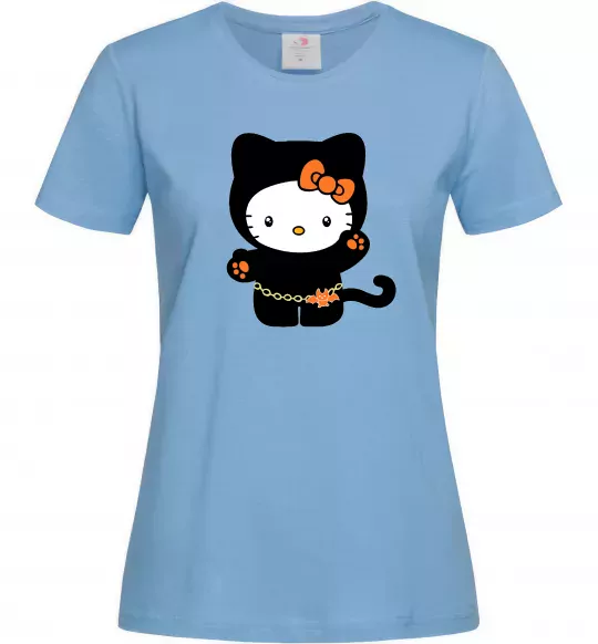 Жіноча футболка Hello Kitty cat costume Блакитний фото