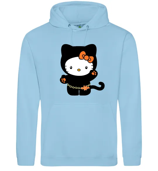 Мужская толстовка (худи) Hello Kitty cat costume Голубой фото