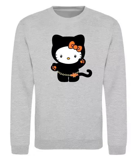 Свитшот Hello Kitty cat costume Серый меланж фото