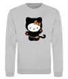 Свитшот Hello Kitty cat costume Серый меланж фото