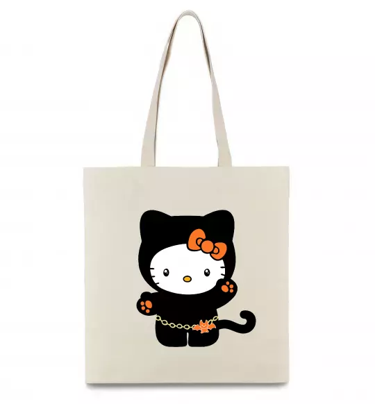 Еко-сумка Hello Kitty cat costume Бежевий фото