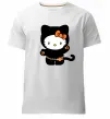 Мужская премиум футболка Hello Kitty cat costume Белый фото
