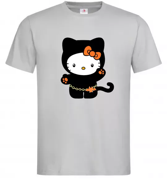 Чоловіча футболка Hello Kitty cat costume Сірий фото