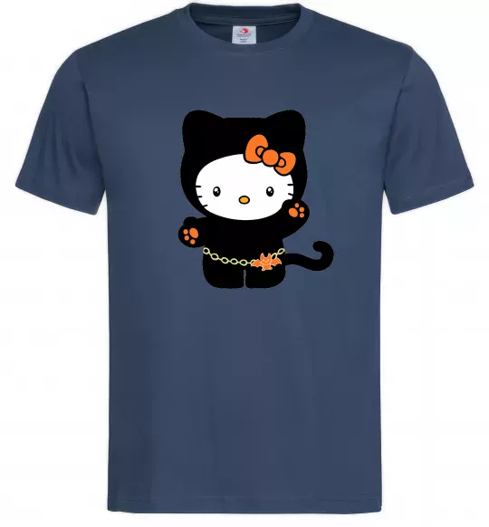 Чоловіча футболка Hello Kitty cat costume Темно-синій фото