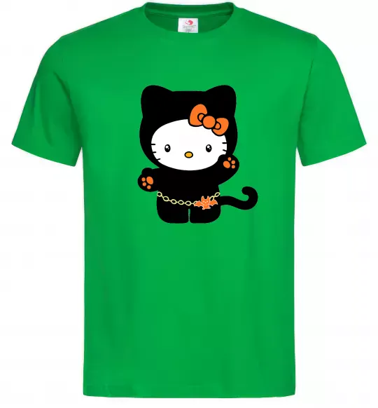 Чоловіча футболка Hello Kitty cat costume Зелений фото