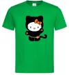 Чоловіча футболка Hello Kitty cat costume Зелений фото