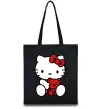 Еко-сумка Hello kitty with bear Чорний фото