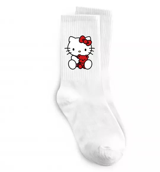 Шкарпетки Hello kitty with bear Білий фото
