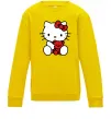 Дитячий світшот Hello kitty with bear Сонячно жовтий фото