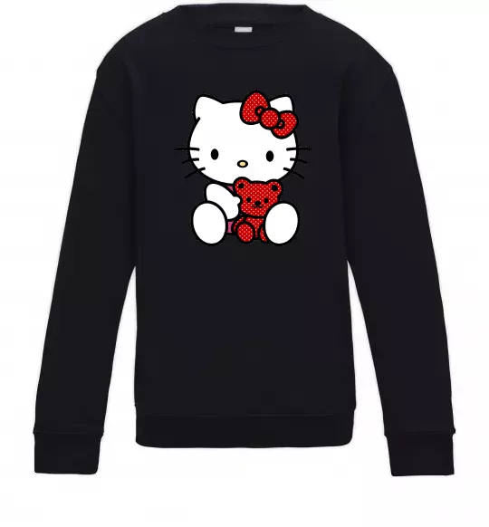 Дитячий світшот Hello kitty with bear Чорний фото