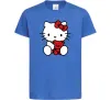 Детская футболка Hello kitty with bear Ярко-синий фото