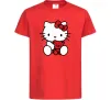 Детская футболка Hello kitty with bear Красный фото
