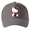 Кепка Hello kitty with bear Серый фото