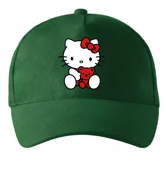 Кепка Hello kitty with bear Темно-зеленый фото