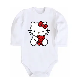 Детский боди Hello kitty with bear Белый фото