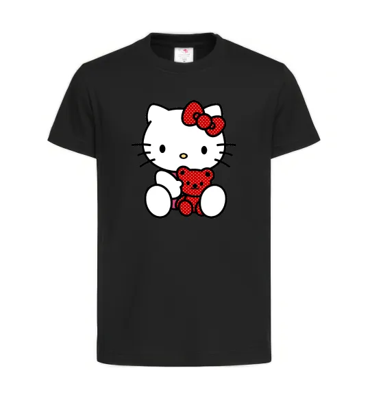 Дитяча футболка Hello kitty with bear Чорний фото