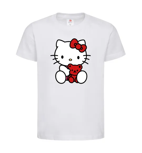 Дитяча футболка Hello kitty with bear Білий фото