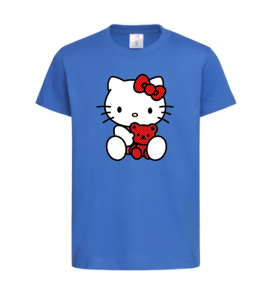 Дитяча футболка Hello kitty with bear Яскраво-синій фото