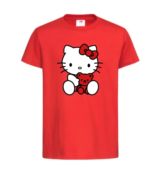 Дитяча футболка Hello kitty with bear Червоний фото