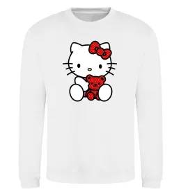 Свитшот Hello kitty with bear Белый фото