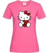Жіноча футболка Hello kitty with bear Яскраво-рожевий фото