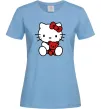 Жіноча футболка Hello kitty with bear Блакитний фото