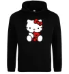 Мужская толстовка (худи) Hello kitty with bear Черный фото