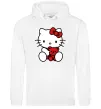 Женская толстовка (худи) Hello kitty with bear Белый фото